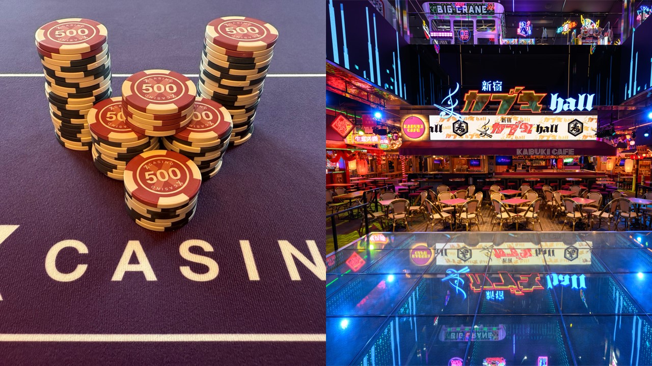 Ｘ　CASINO カジノ体験チケット　6000円（2枚）＆　新宿カブキhall～歌舞伎横丁　お食事券 4000円