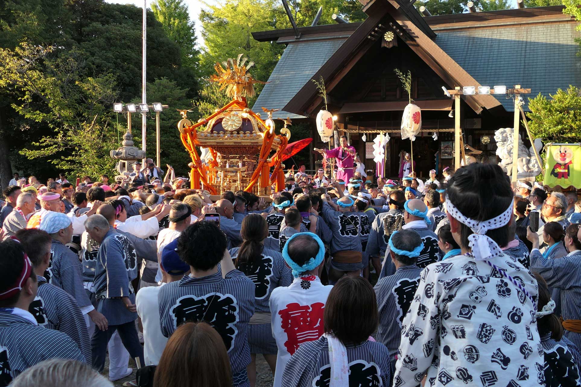 ８年ぶりの神輿、還御の喜び