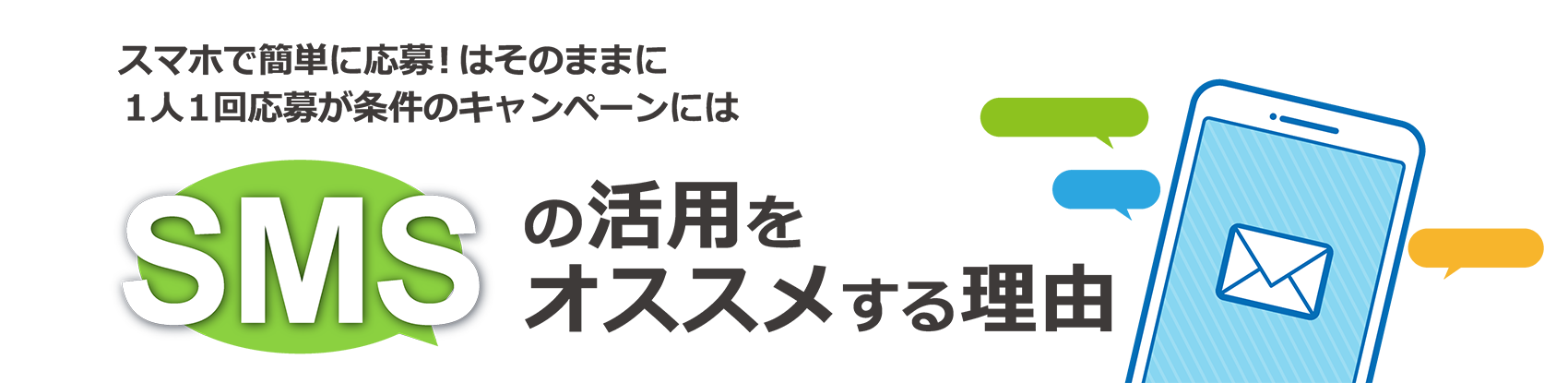 スマホは簡単に応募！はそのままに　1人1回応募が条件のキャンペーンにはSMSの活用をオススメする理由