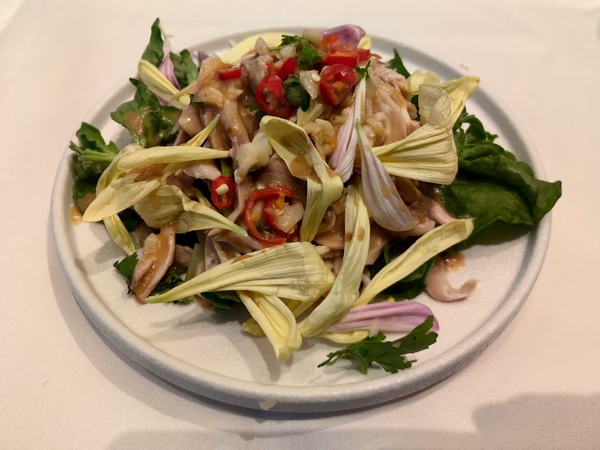 菊花手撕鸡冰草沙拉