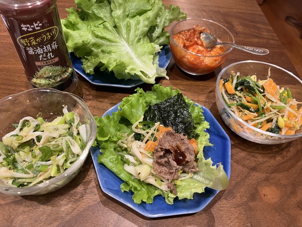 焼肉手巻きサラダ