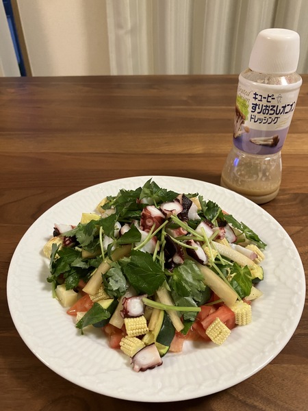 食感いろいろ三つ葉のサラダ
