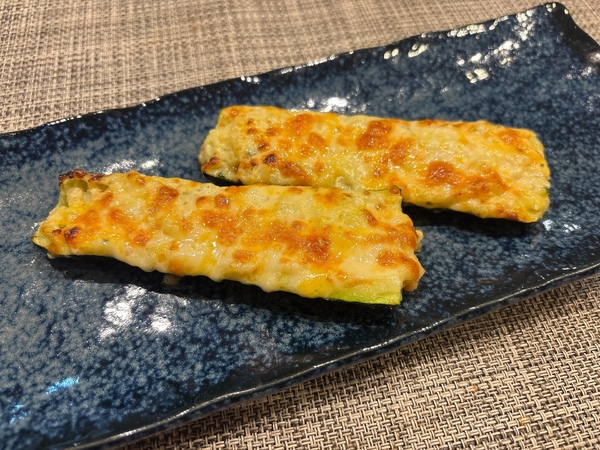 ズッキーニのタルタルチーズボート