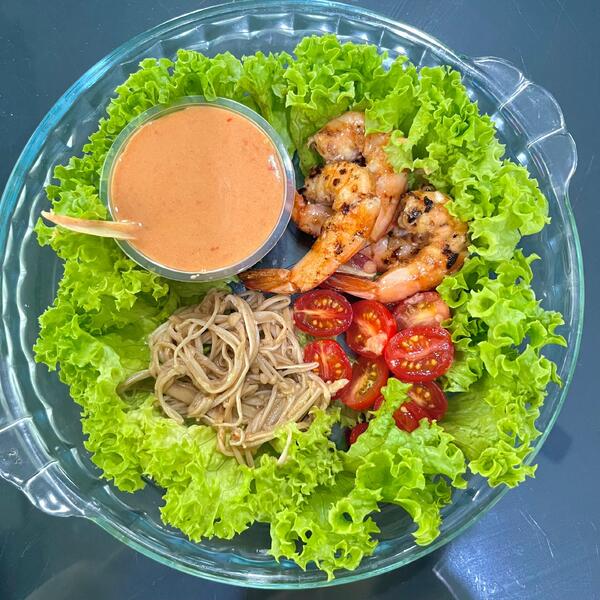 Grilled Shrimp Percik Salad
