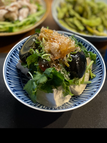 ピータン豆腐パクチーサラダ