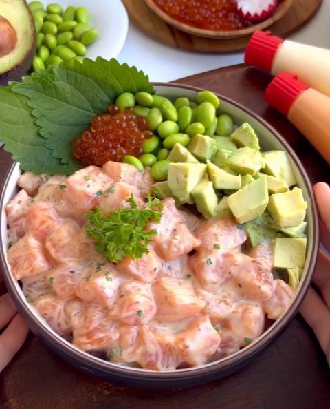 Healthy Bowl with Salmon Salad
