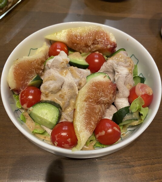 いちじくと豚しゃぶのサラダ