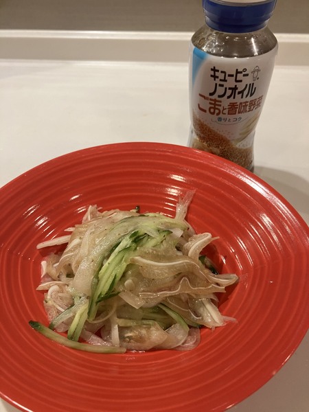 新玉ねぎとミミガーの香味和え