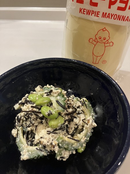 夏野菜とひじきの白和え